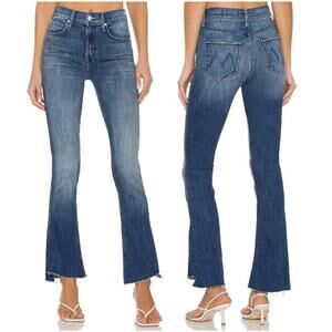 MOTHER The Runaway Step Fray A Night In Havana Jeans Denim Raw Hem Women's 32